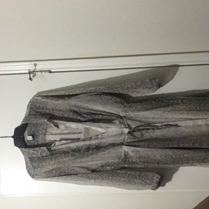 Sheer Snake skin draw string belted dress w/slip